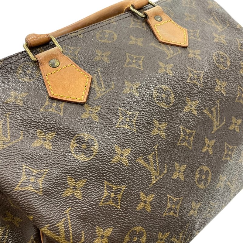 LOUIS VUITTON 路易威登 M41526 SPEED 30 波士頓包 PVC帆布 老花 棕色 金釦-10