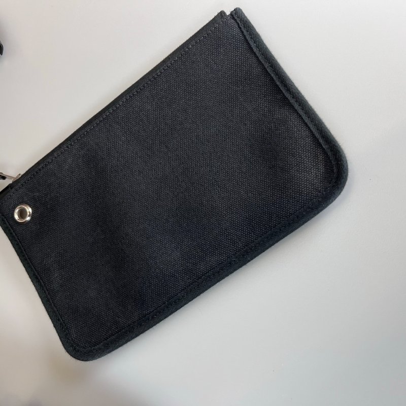 HERMES Z刻 帆布拚黑色 HERBAG 31包-7