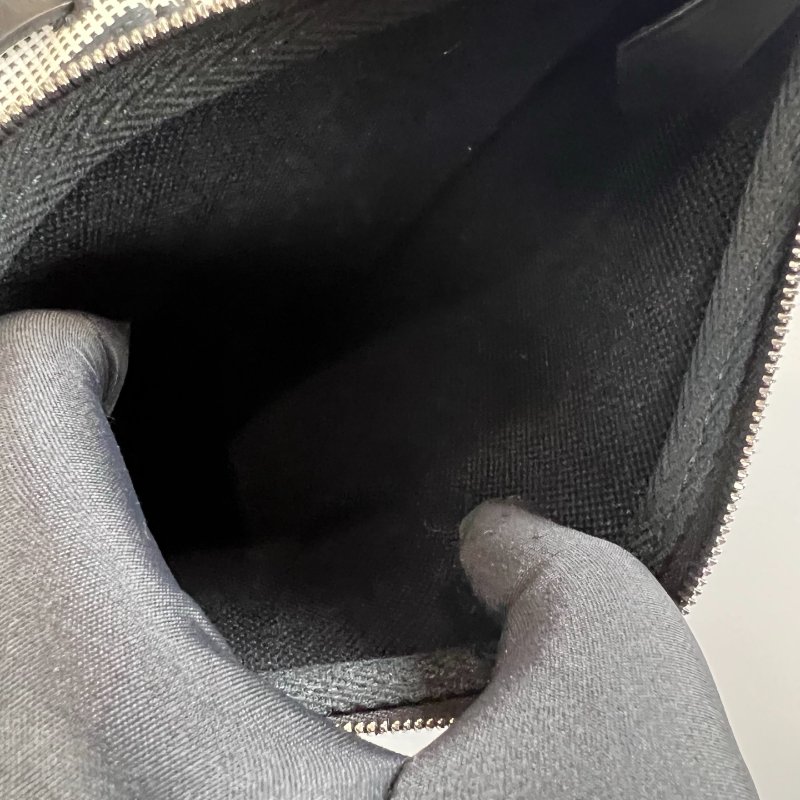 HERMES Z刻 帆布拚黑色 HERBAG 31包-9