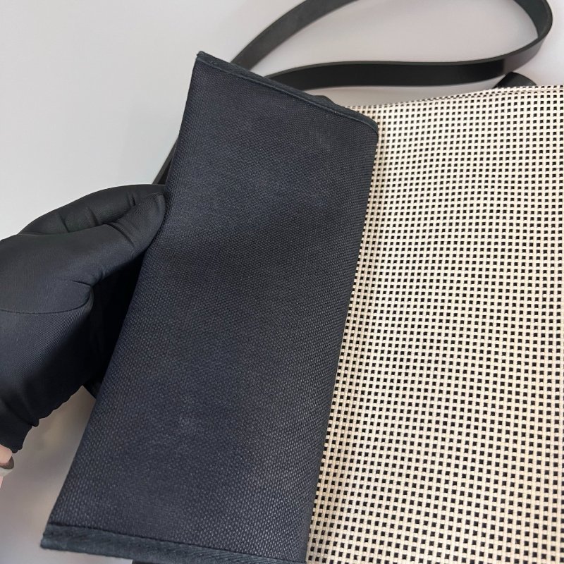 HERMES Z刻 帆布拚黑色 HERBAG 31包-13