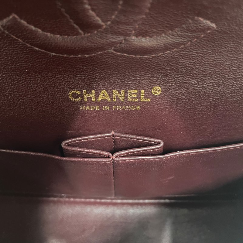CHANEL 香奈兒 MATELASSE CF25 肩背包 荔枝牛皮 黑色 金釦-13