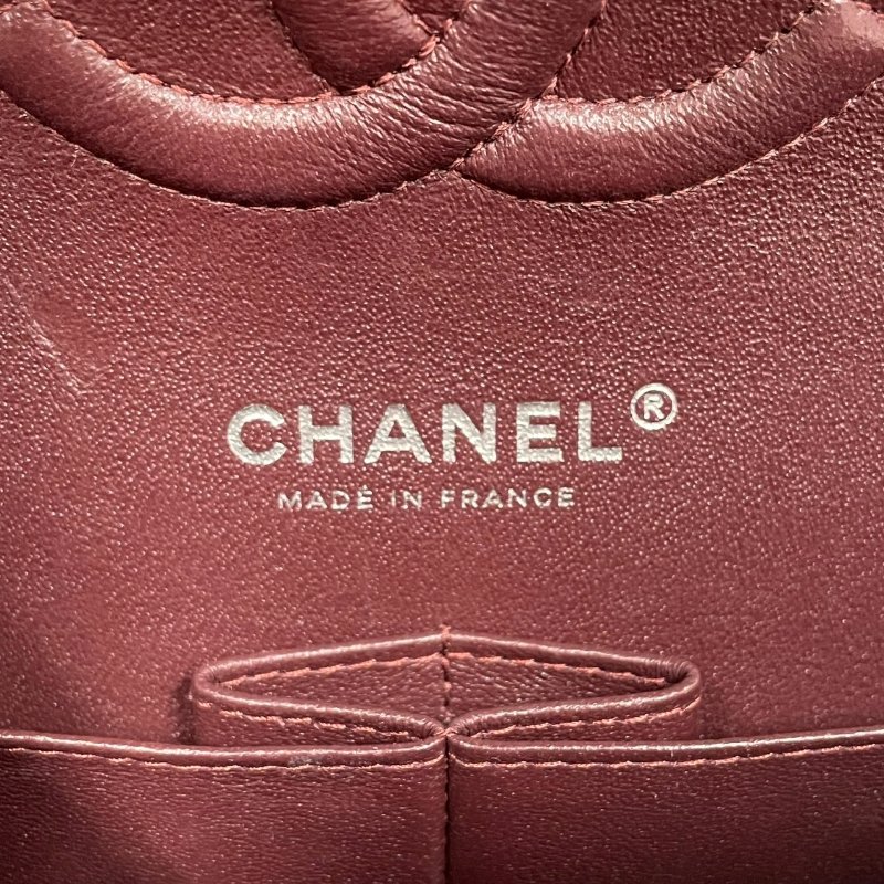 CHANEL 香奈兒 MATELASSE CF25 肩背包 荔枝牛皮 黑色 銀釦-17