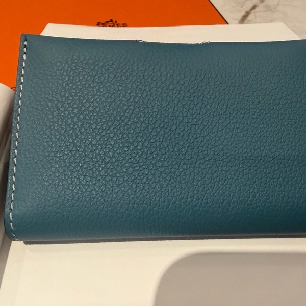 全新Hermes R.M.S 牛仔藍 珐瑯卡包-1