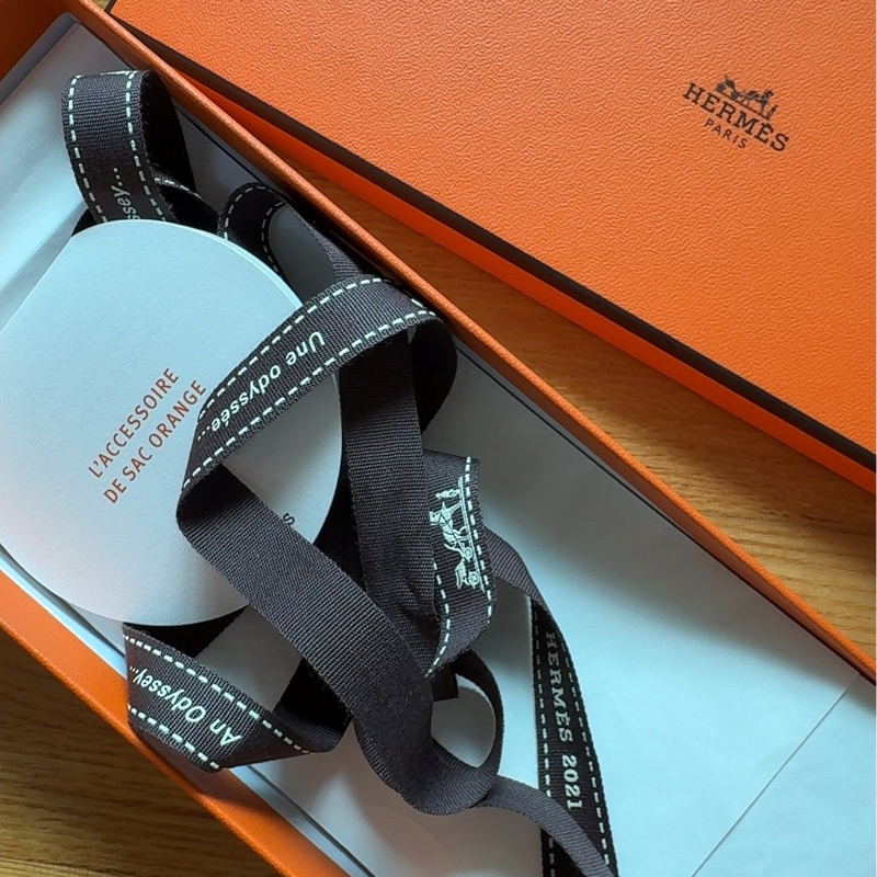 全新 愛馬仕 Hermès Orange 系列Milo 小羔羊皮皮包掛飾-3
