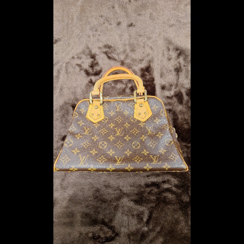 LOUIS VUITTON LV 路易威登 原花 帆布 Manhattan PM 手提包 M40026-6