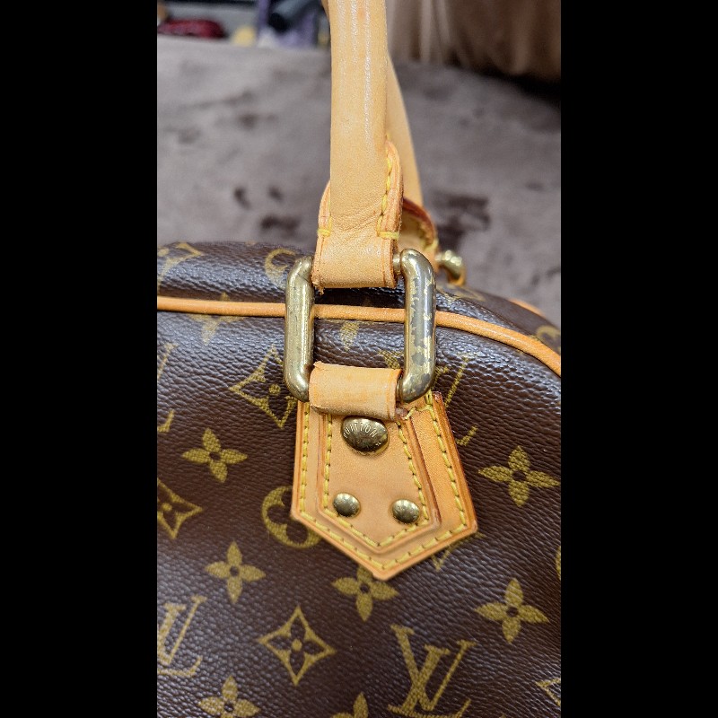 LOUIS VUITTON LV 路易威登 原花 帆布 Manhattan PM 手提包 M40026-23