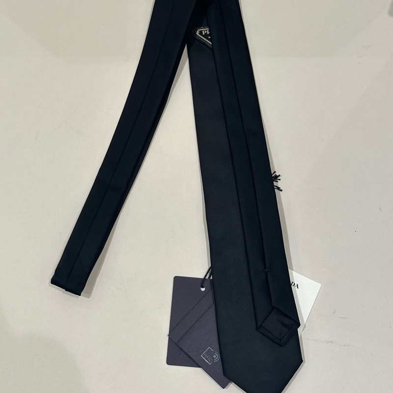 🌷全新可送禮！Prada 尼龍三角logo Nylon 領帶 黑-6