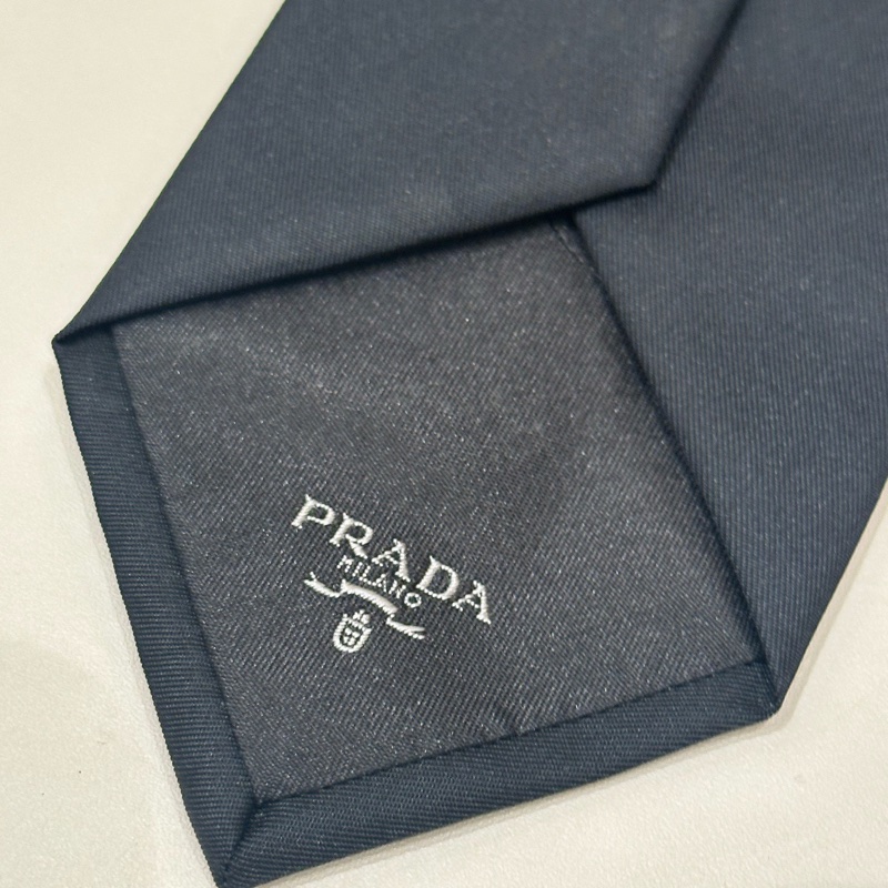🌷全新可送禮！Prada 尼龍三角logo Nylon 領帶 黑-8