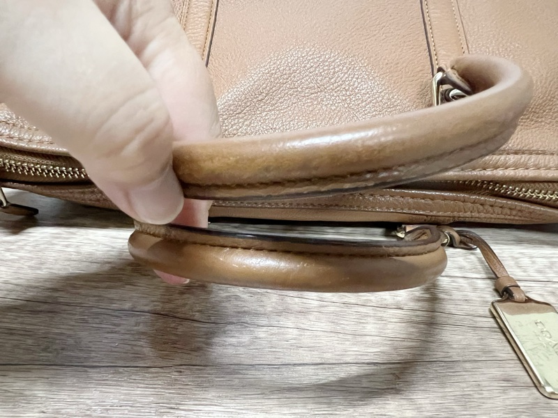 ~~趴趴小舖~~近全新正品Coach 越南製全皮革 F55662波士頓包/斜背包/托特包(2602091789)-14