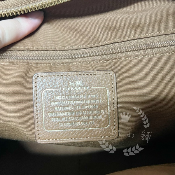 ~~趴趴小舖~~近全新正品Coach 越南製全皮革 F55662波士頓包/斜背包/托特包(2602091789)-15