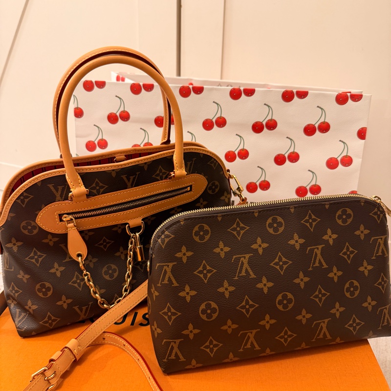 [絕版美包] LV Monogram Pallas PM 雙把手兩用包 (經典老花x焦糖色)-1