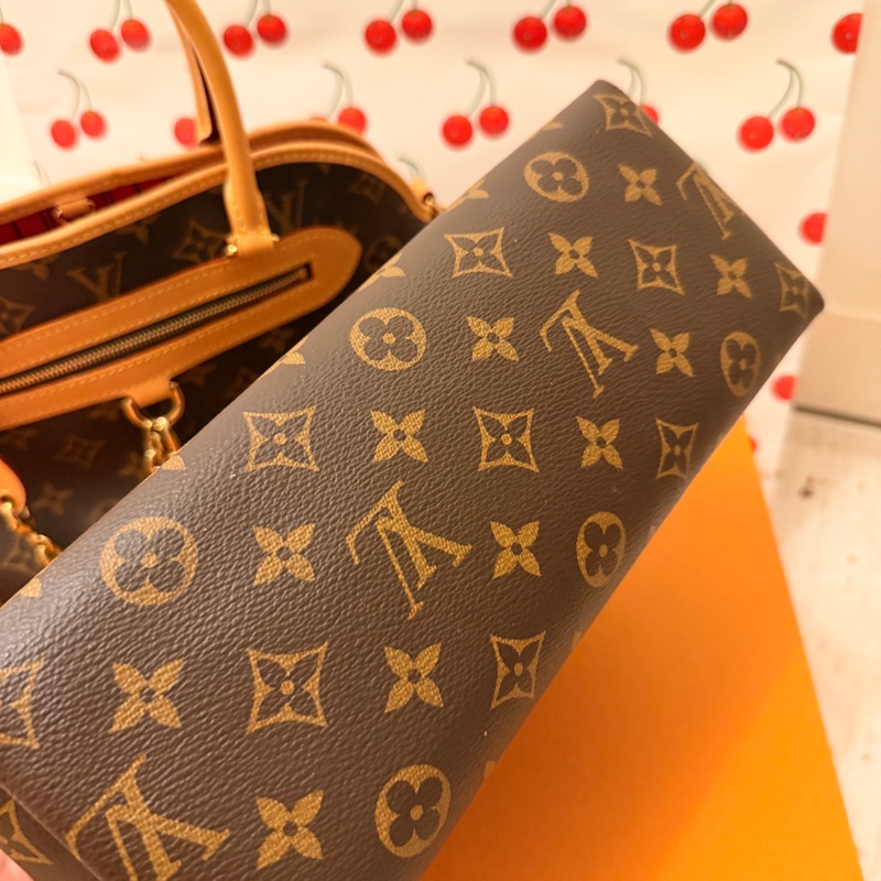 [絕版美包] LV Monogram Pallas PM 雙把手兩用包 (經典老花x焦糖色)-4