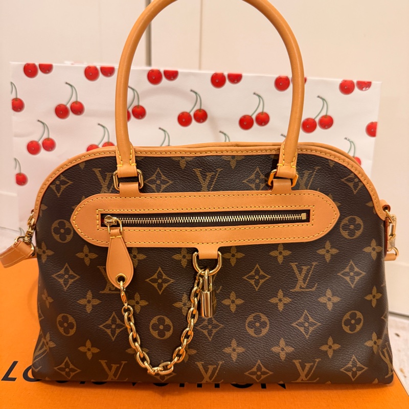 [絕版美包] LV Monogram Pallas PM 雙把手兩用包 (經典老花x焦糖色)-6