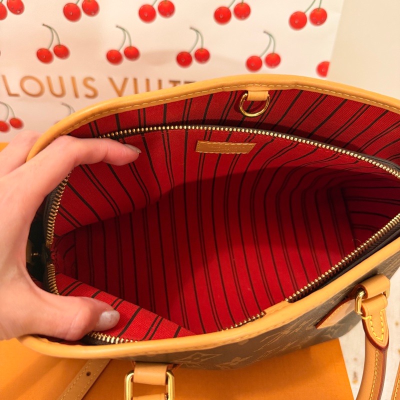 [絕版美包] LV Monogram Pallas PM 雙把手兩用包 (經典老花x焦糖色)-10