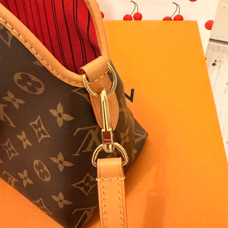 [絕版美包] LV Monogram Pallas PM 雙把手兩用包 (經典老花x焦糖色)-12