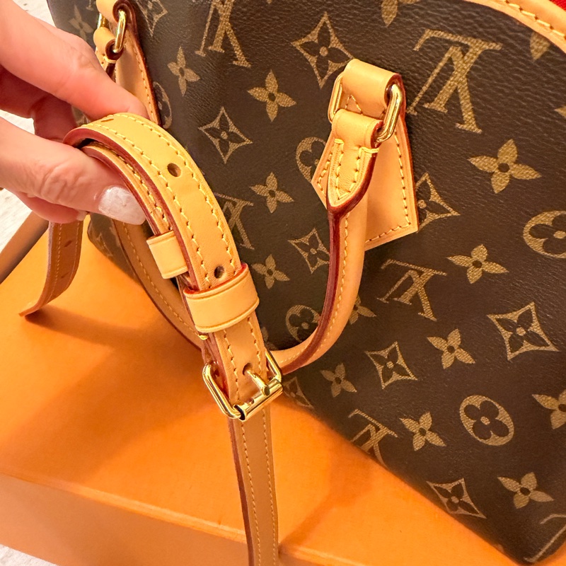 [絕版美包] LV Monogram Pallas PM 雙把手兩用包 (經典老花x焦糖色)-13