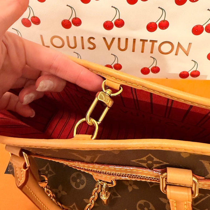 [絕版美包] LV Monogram Pallas PM 雙把手兩用包 (經典老花x焦糖色)-15