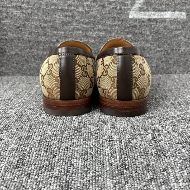 閒置新Gucci 古馳 烏木色老花銀色馬銜扣樂福鞋41碼 🧡-4