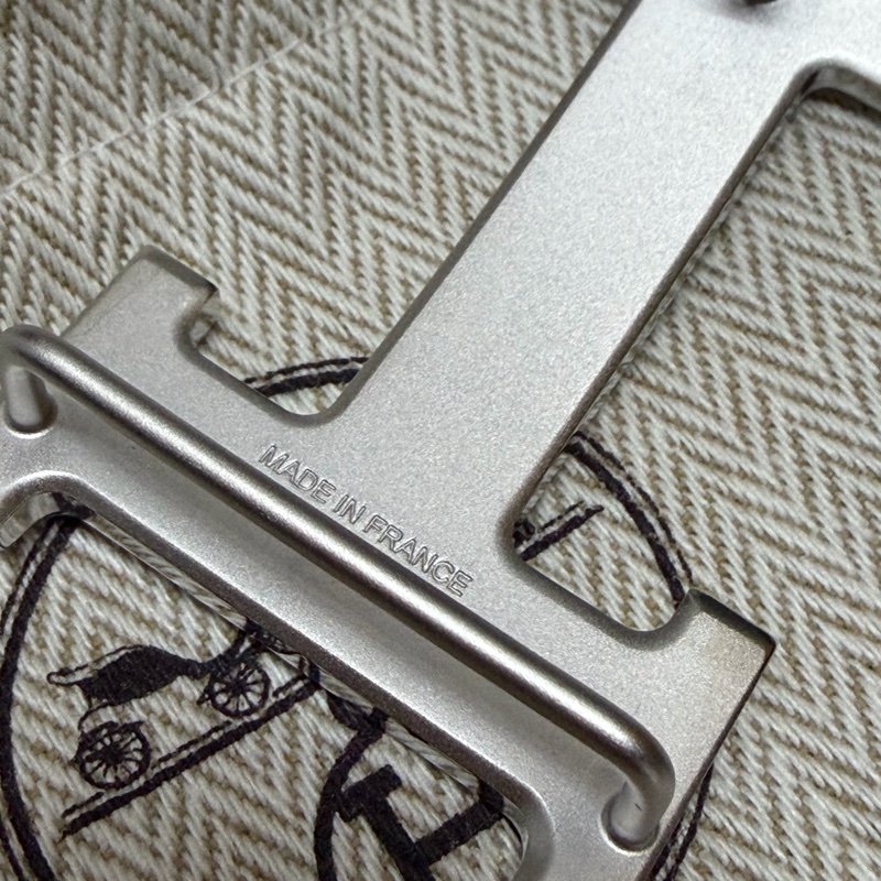 Hermès 愛馬仕 H Logo 皮帶扣 - 拉絲銀/髮絲紋 (適用 32mm 皮帶)-2