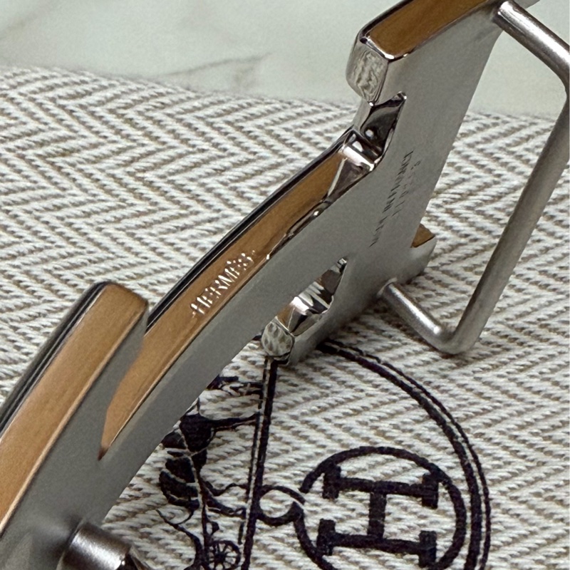 Hermès 愛馬仕 H Logo 皮帶扣 - 拉絲銀/髮絲紋 (適用 32mm 皮帶)-4
