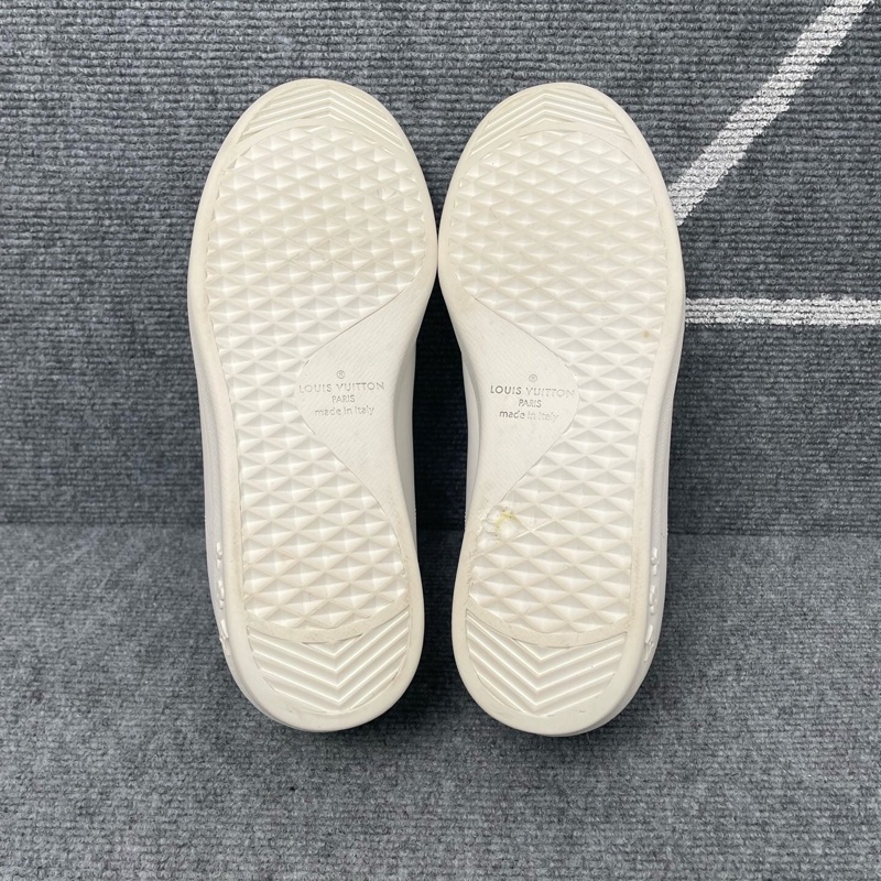 Louis Vuitton 路易威登 白色皮面老花板鞋42碼🧡-7