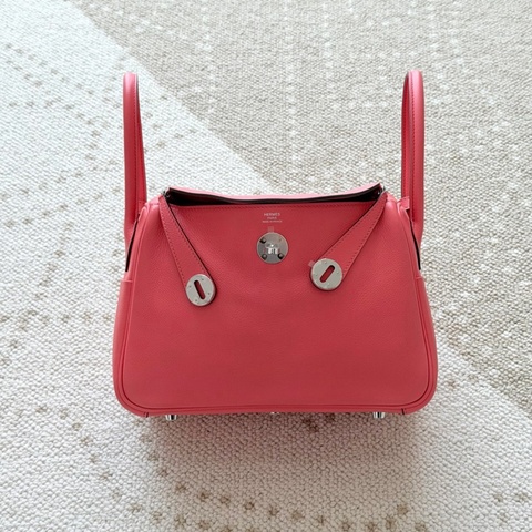 Hermes 愛馬仕 lindy26唇膏粉銀扣ec皮