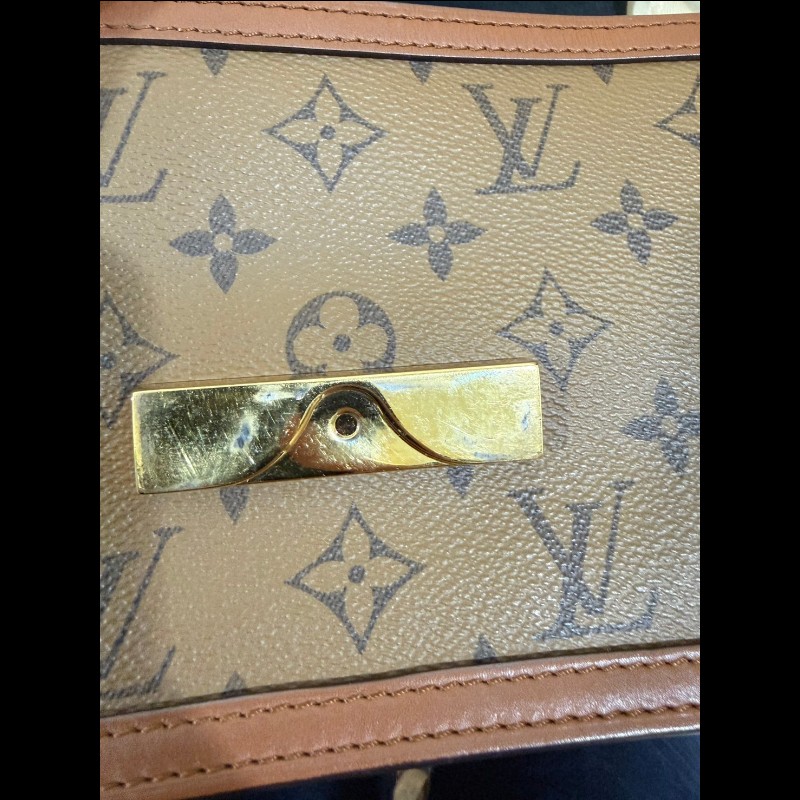 Lv雙色原花Mini dauphine 肩斜背包-25