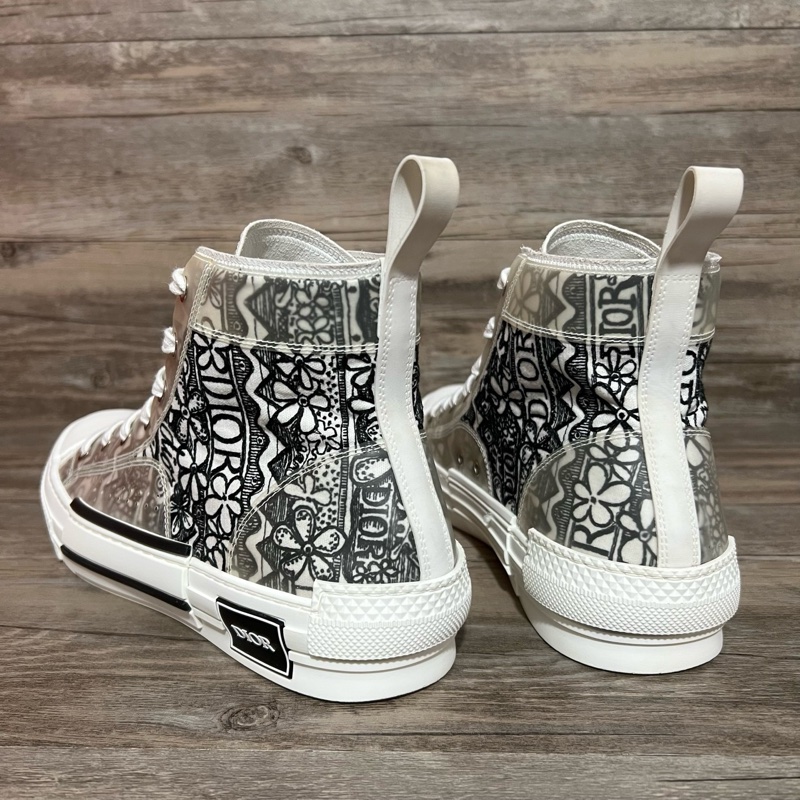 DIOR x stussy聯名 B23 刺繡 秀款 黑白 高幫 43碼-2