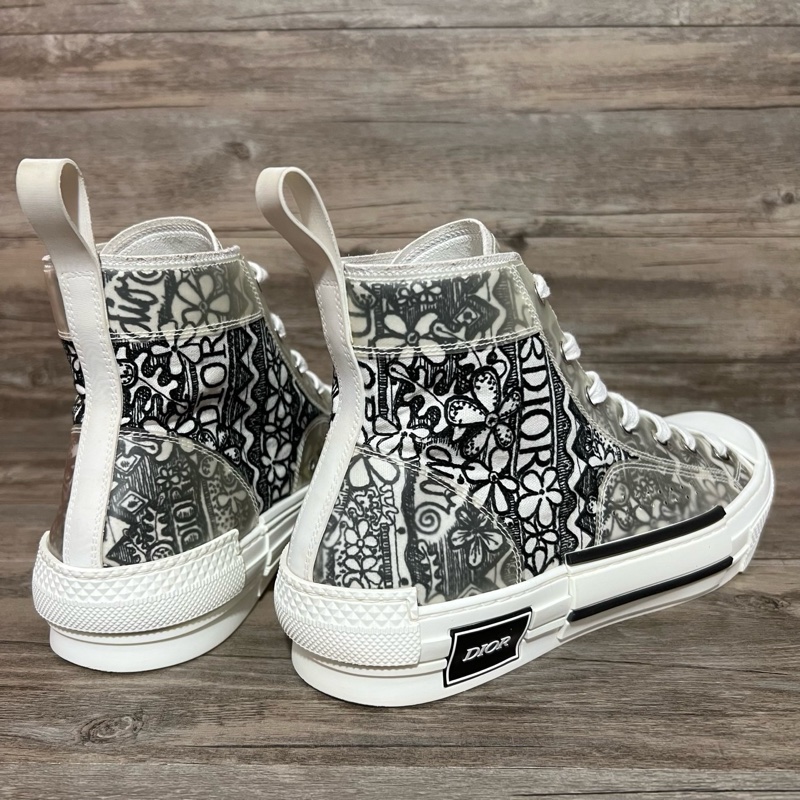 DIOR x stussy聯名 B23 刺繡 秀款 黑白 高幫 43碼-3