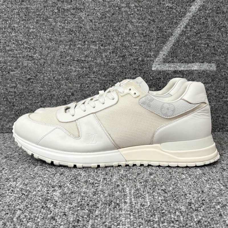 Louis Vuitton 路易威登 白色皮面網面運動鞋@41.5碼🧡-0