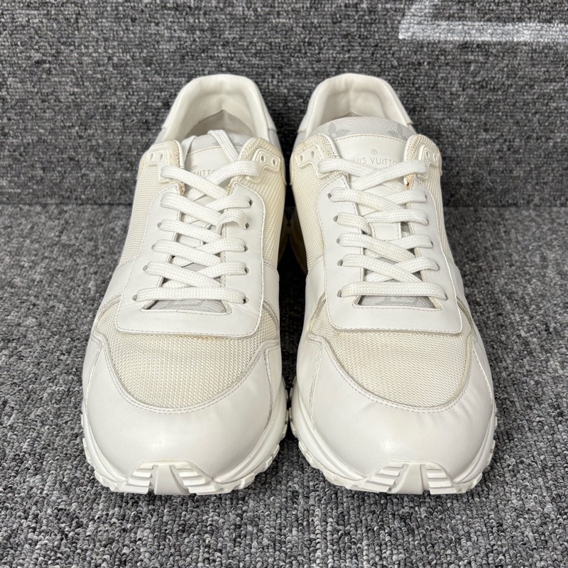 Louis Vuitton 路易威登 白色皮面網面運動鞋@41.5碼🧡-1