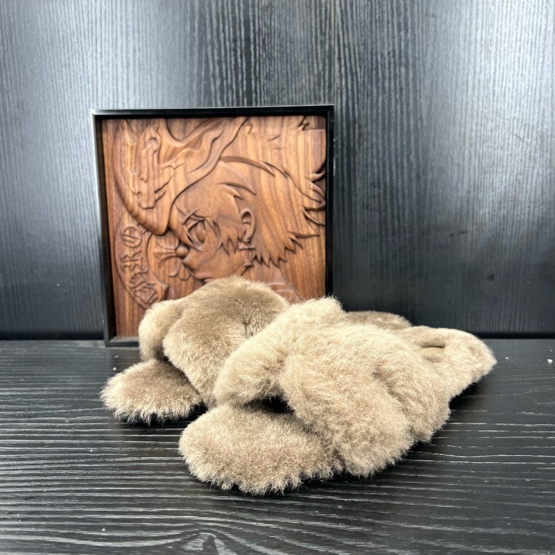 Hermes 愛馬仕 Oran H泰迪拖鞋 棕色 碼數 38碼-0