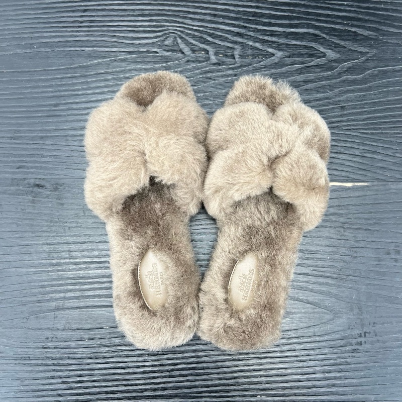 Hermes 愛馬仕 Oran H泰迪拖鞋 棕色 碼數 38碼-4