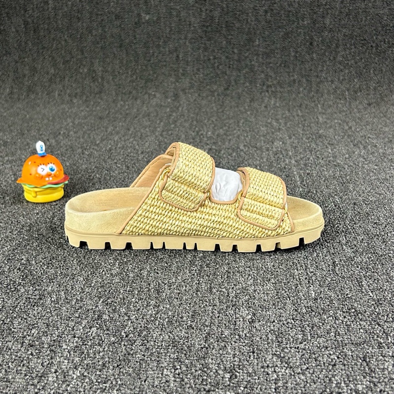 MiuMiu草编绑带凉鞋 尺码：36 码🧡-3
