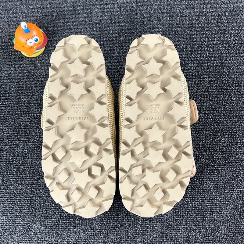 MiuMiu草编绑带凉鞋 尺码：36 码🧡-6