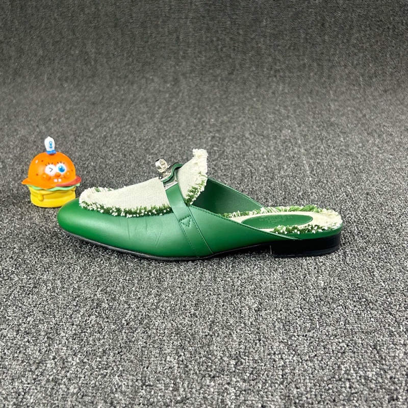 Hermes愛馬仕綠色穆勒拖鞋 尺碼：36 碼 已貼底 🧡-2