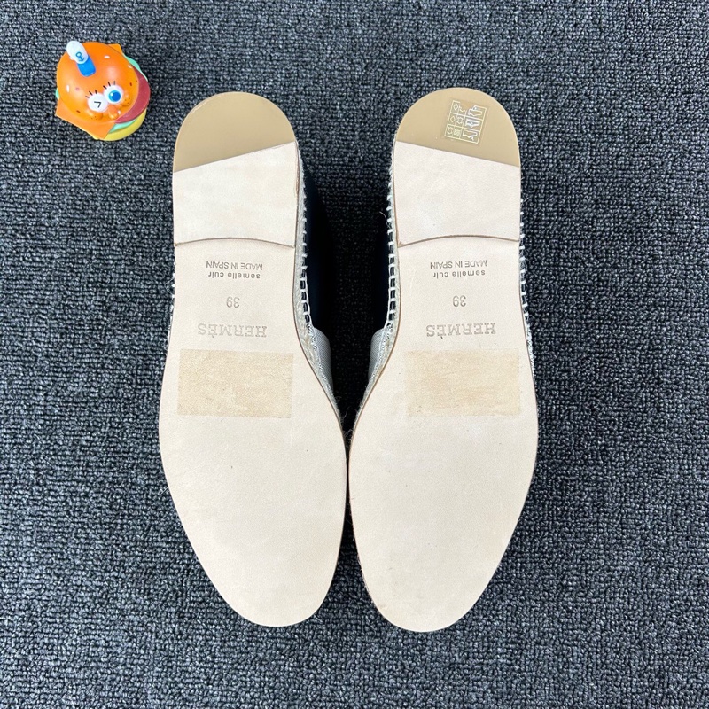 閒置 Hermes愛馬仕拼色漁夫鞋 尺碼：39 碼🧡-6