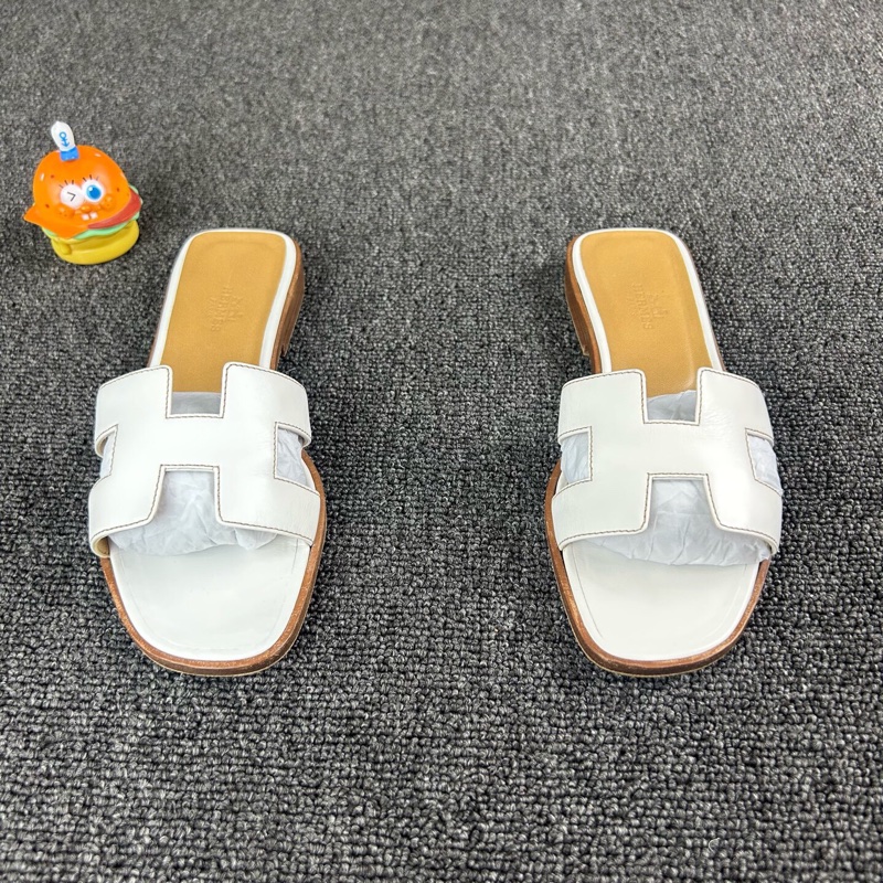Hermes愛馬仕白色拖鞋 尺碼:36 碼🧡已貼底-1