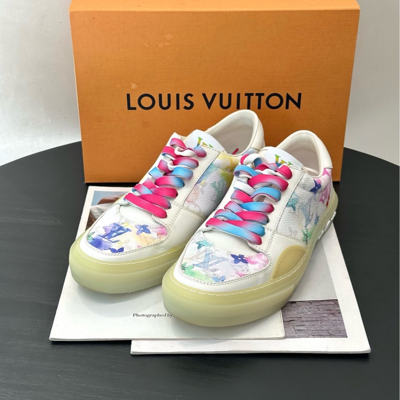 僅穿一次LV/路易威登 2021SS WATERCOLOR水彩夏日系列休閒鞋 板鞋低幫鞋40碼-0