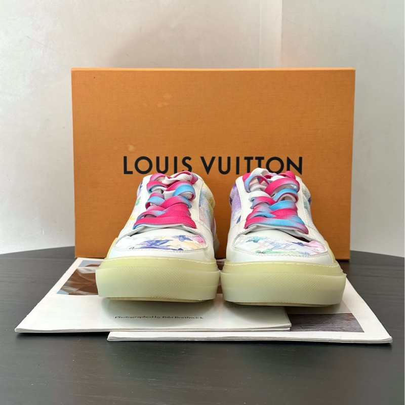 僅穿一次LV/路易威登 2021SS WATERCOLOR水彩夏日系列休閒鞋 板鞋低幫鞋40碼-1