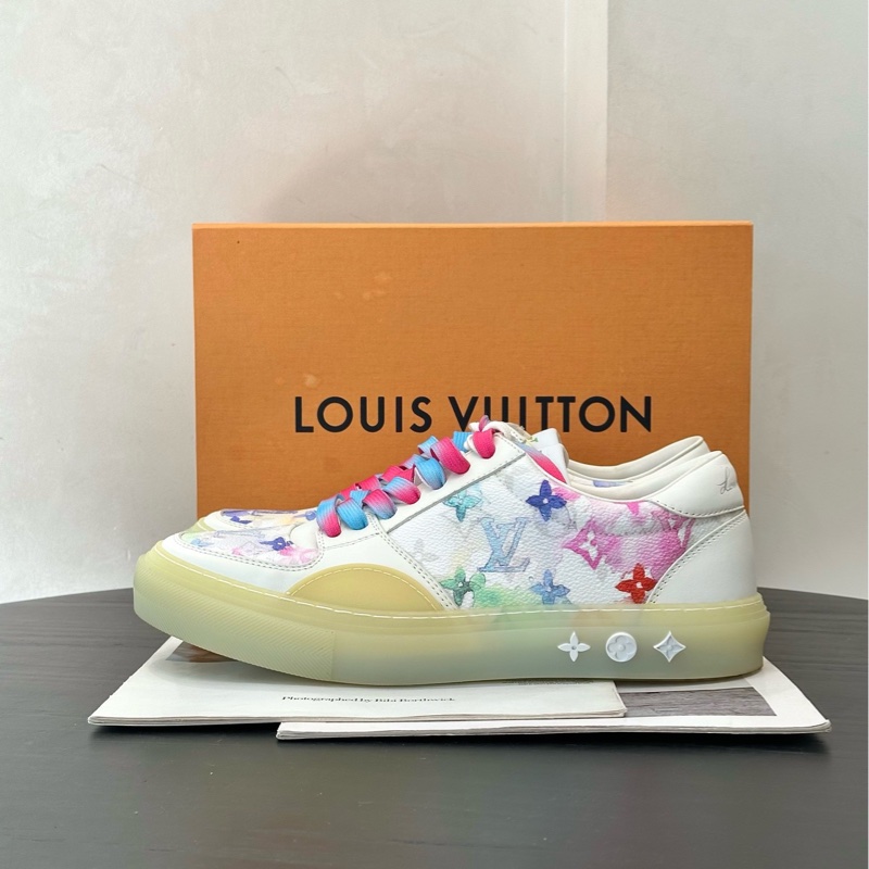 僅穿一次LV/路易威登 2021SS WATERCOLOR水彩夏日系列休閒鞋 板鞋低幫鞋40碼-2