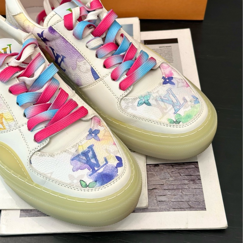僅穿一次LV/路易威登 2021SS WATERCOLOR水彩夏日系列休閒鞋 板鞋低幫鞋40碼-3