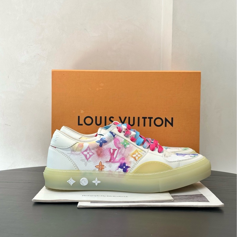 僅穿一次LV/路易威登 2021SS WATERCOLOR水彩夏日系列休閒鞋 板鞋低幫鞋40碼-5