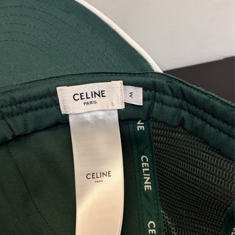 CELINE棒球帽 M號軍綠色全新未使用-4