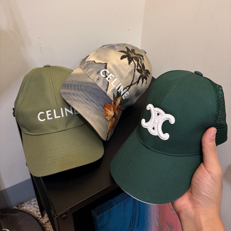 CELINE棒球帽 M號軍綠色全新未使用-6