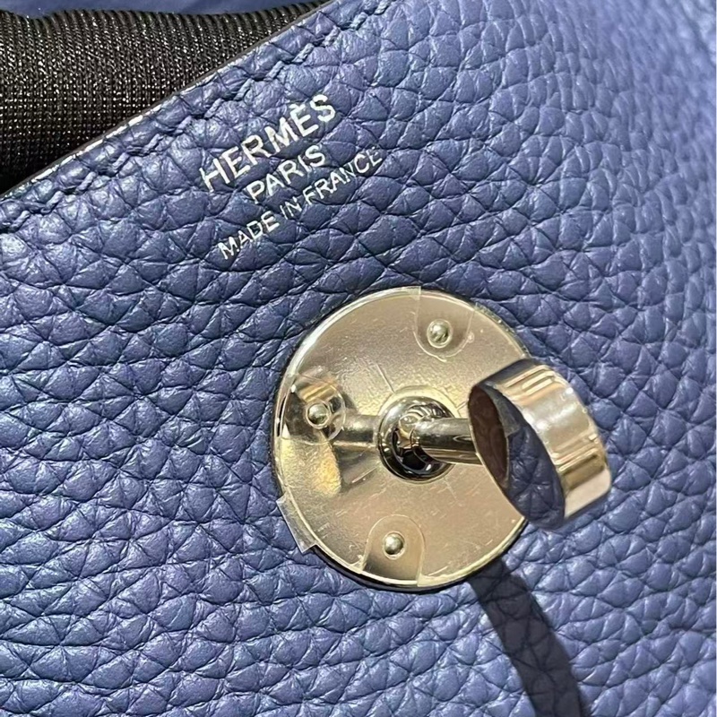 🌈Hermes💙Lindy 26💙7E明藍色銀扣🌈99新🌟TC皮🌟Stamp C🌟有盒💙-1