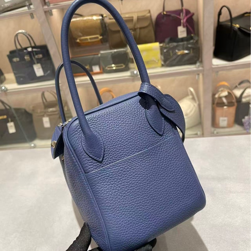 🌈Hermes💙Lindy 26💙7E明藍色銀扣🌈99新🌟TC皮🌟Stamp C🌟有盒💙-4