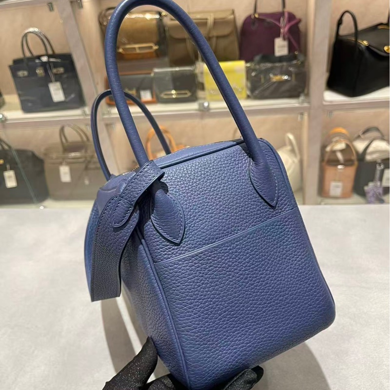 🌈Hermes💙Lindy 26💙7E明藍色銀扣🌈99新🌟TC皮🌟Stamp C🌟有盒💙-5
