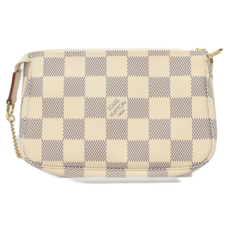 路易威登 N58010 Damier Azur 迷你手拿包 白色 女士-2