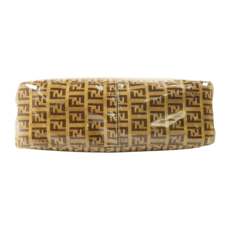 FENDI 塗層帆布Zucchino Double Flap Baguette金扣手挽肩背兩用袋-3